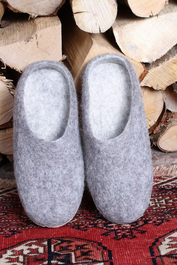 Handfelted Wool Slippers, UK Size 7 – Feltingstudio