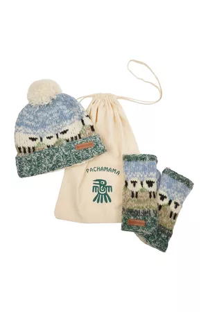 Hazy Sheep Bobble Beanie (Sherpa Fleece) Women's hand knitted wool